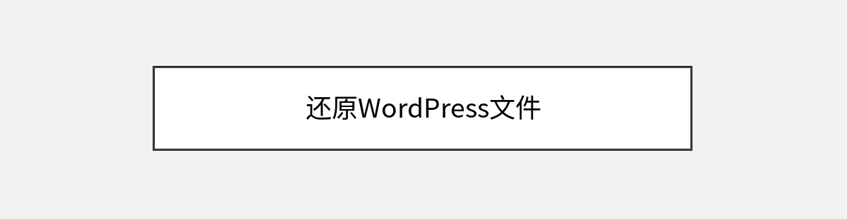 还原WordPress文件 还原WordPress文件