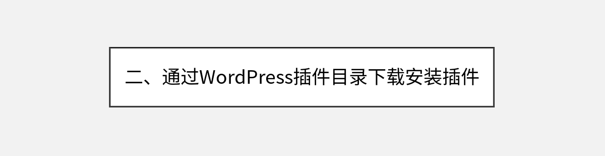 二、通过WordPress插件目录下载安装插件