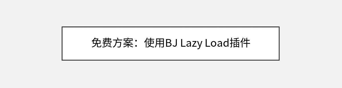 免费方案:使用BJ Lazy Load插件 免费方案:使用BJ Lazy Load插件