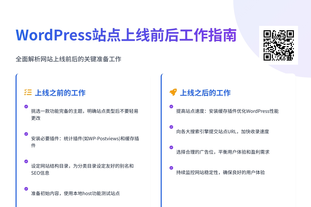 wordpress网站上线之前，之后应该做的工作