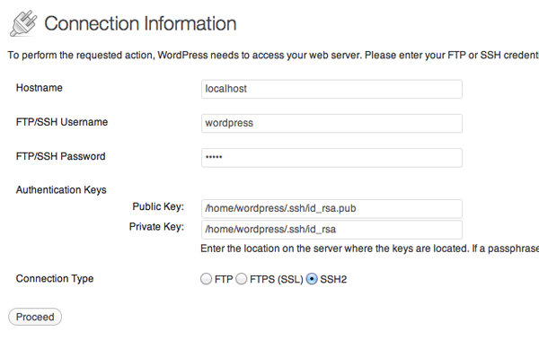 WP SSH 连接