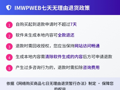 IMWPWEB软件退款协议