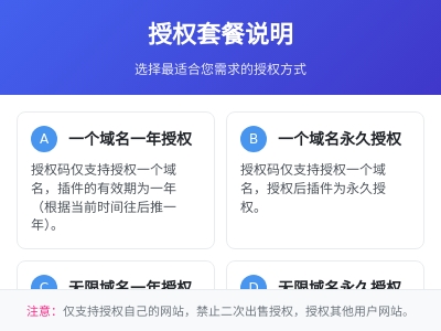 主题和插件销售套餐介绍