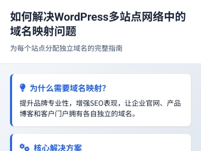 如何解决WordPress多站点网络中的域名映射问题 如何解决WordPress多站点网络中的域名映射问题