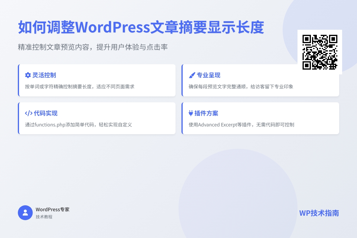 如何调整WordPress文章摘要显示长度