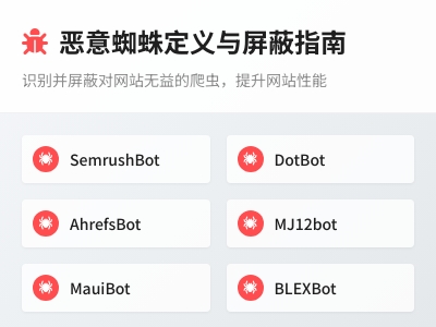恶意蜘蛛列表以及屏蔽的方法 恶意蜘蛛列表以及屏蔽的方法
