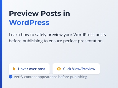 WordPress 预览文章 WordPress 预览文章