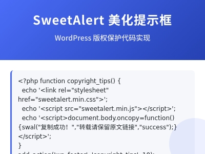 复制文章内容弹出版权提示框的实现方法