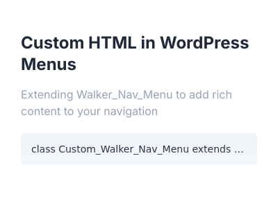 如何将自定义 HTML 添加到 wp_nav_menu? 如何将自定义 HTML 添加到 wp_nav_menu?