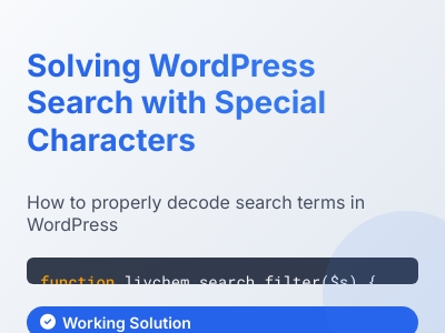 由于解码不当，WordPress 搜索特殊字符失败
