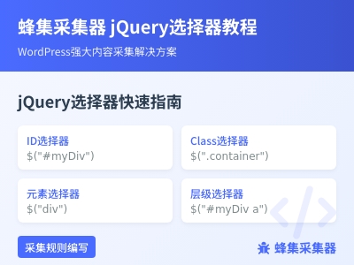 蜂集采集器jQuery选择器采集教程