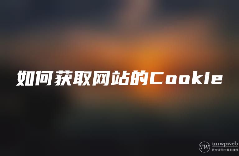如何获取网站的Cookie 如何获取网站的Cookie