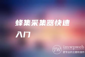 蜂集采集器快速入门 蜂集采集器快速入门