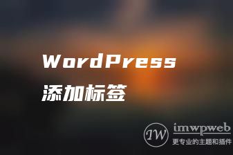 WordPress 添加标签 WordPress 添加标签