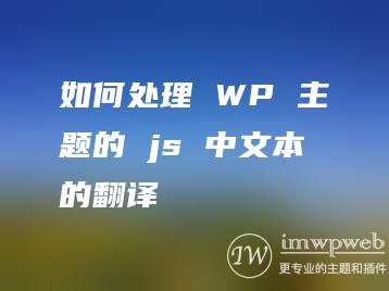 如何处理 WP 主题的 js 中文本的翻译