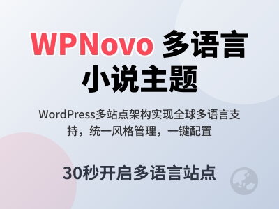 wpnovo 小说主题如何设置多语言切换